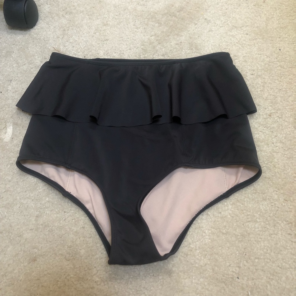 Kortni Jeane Peplum (high waisted swim bottom)